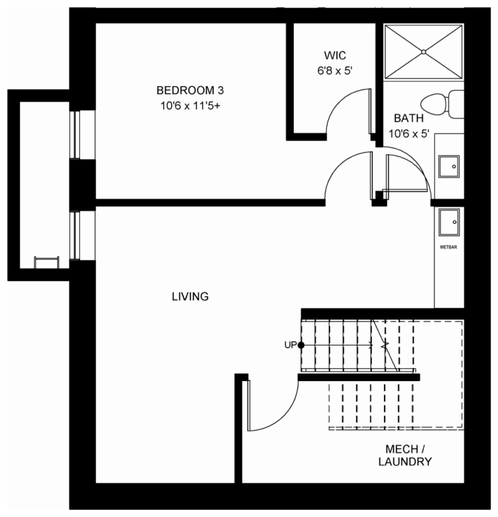 Unit 1 — Basement floor plan